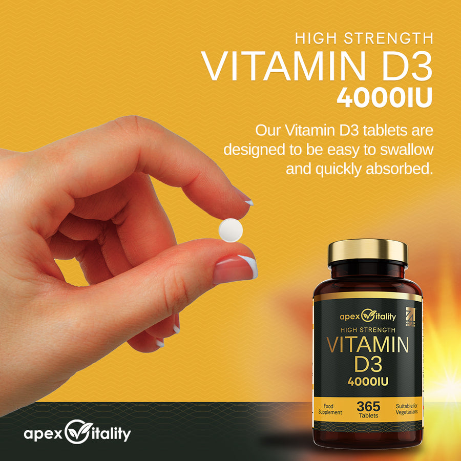 High Strength Vitamin D3 4000 IU Supplement - Apex Vitality