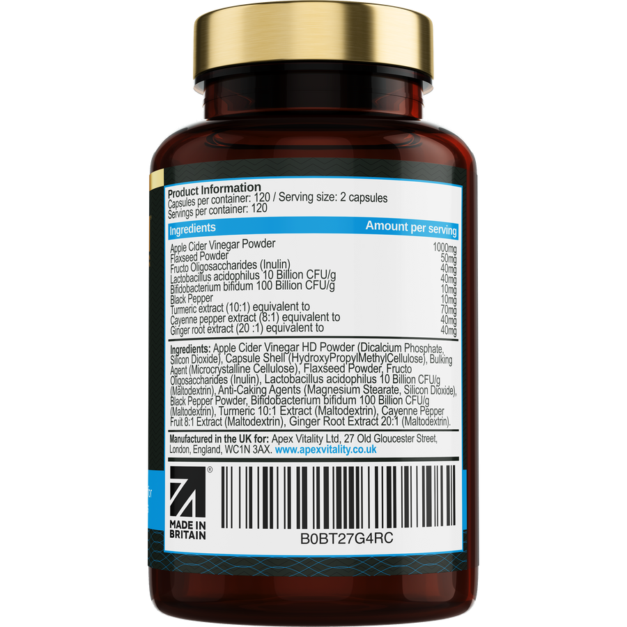 Apple Cider Vinegar with Turmeric, Ginger and Black Pepper - Apex Vitality